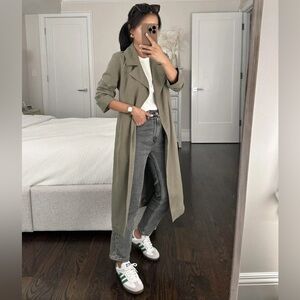 Banana Republic Factory Trench Coat Olive Small